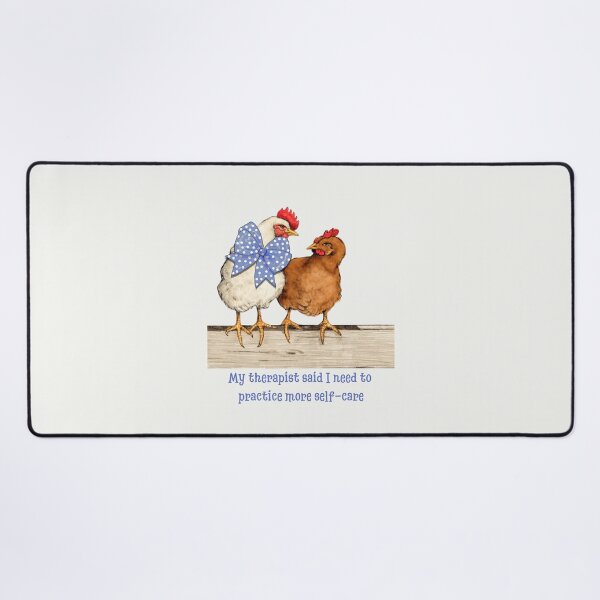 Item preview, Chicken Practicing Self-Care, Humor, Big Polka-Dot Bow designed and sold by JoyfulWhimsy.