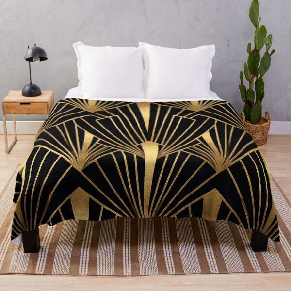 Item preview, Midnight Gatsby - Art Deco Gold Pattern designed and sold by Neon Nature Studio.