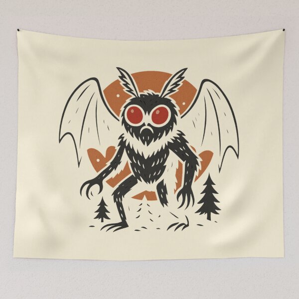 Item preview, Mothman Art Cryptids designed and sold by Planetporridge.