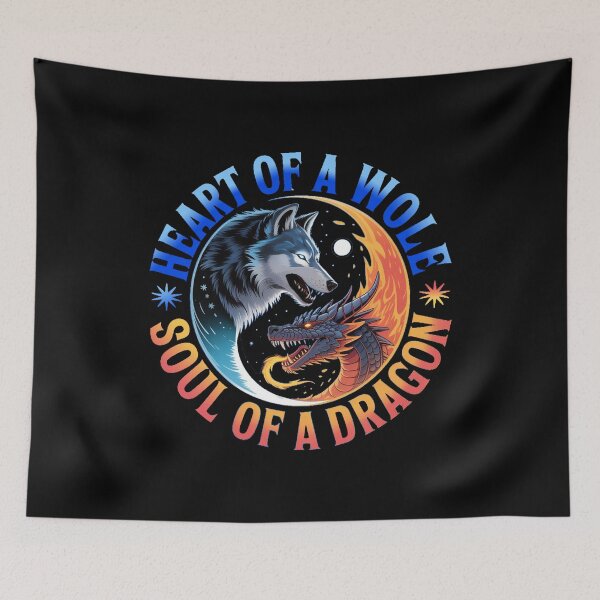 Item preview, heart of a wolf soul of a dragon designed and sold by YounexxART.