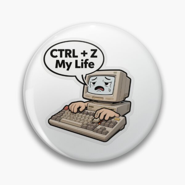 Item preview, CTRL Z My Life – Funny Retro ComputerTech Humor designed and sold by  Bold Border Studio..