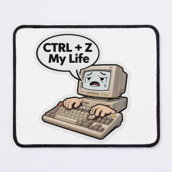 Item preview, CTRL Z My Life – Funny Retro ComputerTech Humor designed and sold by Bold Border Studio..