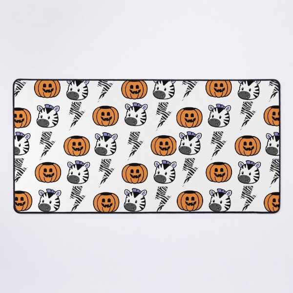 Item preview, Spooky Zebra Halloween Pattern – Cute Pumpkin & Lightning Bolt Design designed and sold by ZebraDazzleDesigns.