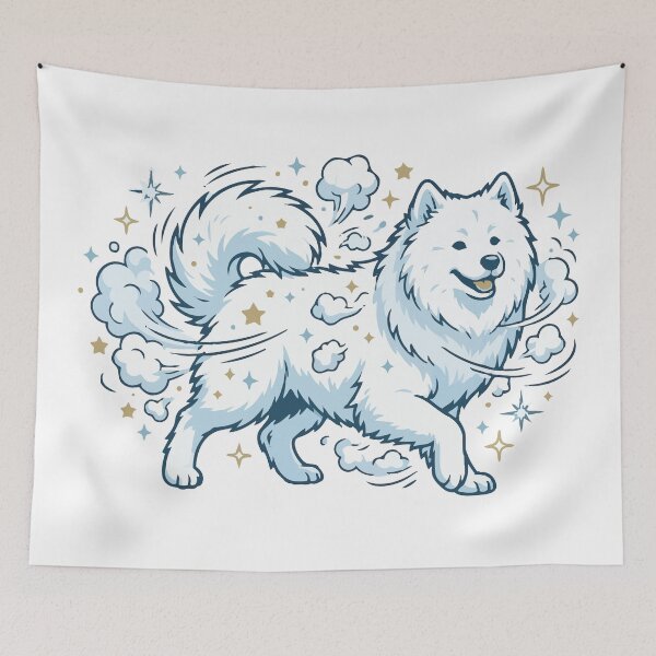 Item preview, Samoyed Glitter Funny Dog Hair Shedding Quote designed and sold by Petzzz.