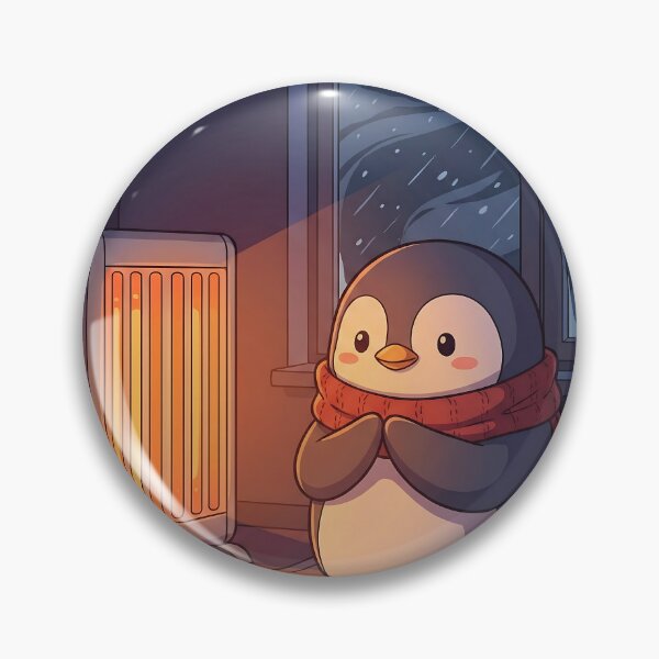 Item preview, Cute Penguin Warming Up By Heater designed and sold by Neural Dream.