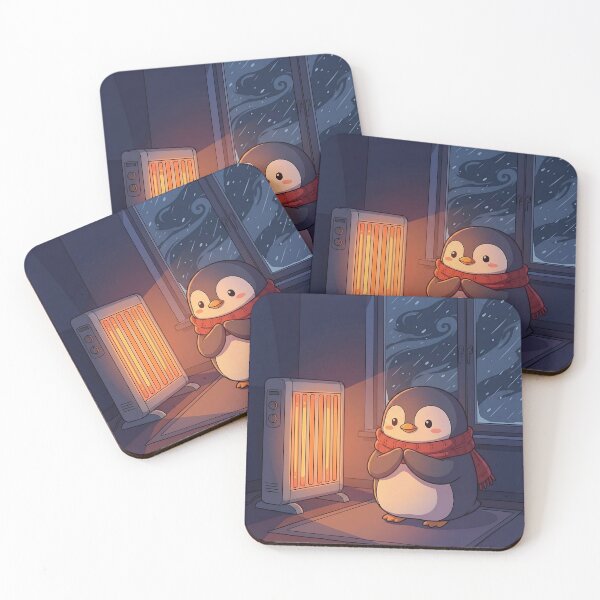 Item preview, Cute Penguin Warming Up By Heater designed and sold by Neural Dream.