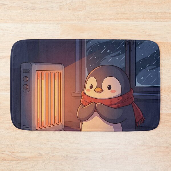 Item preview, Cute Penguin Warming Up By Heater designed and sold by Neural Dream.
