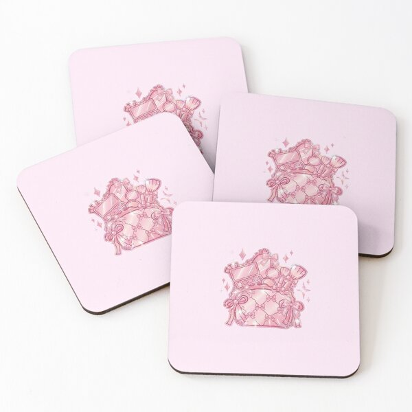 Item preview, Pink Kawaii Makeup Bag Sticker, Makeup Artist Print, Makeup Art Sticker. designed and sold by winterdaisyflower.