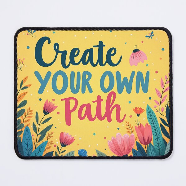 Item preview, Create Your Own Path Floral Art - Bold Empowering Quote Design designed and sold by DesignsByDessie.