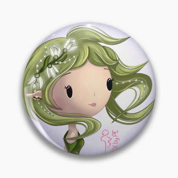 Item preview, January birth flower – Chibi girl with snowdrops | Cute illustration designed and sold by PiX by PE.