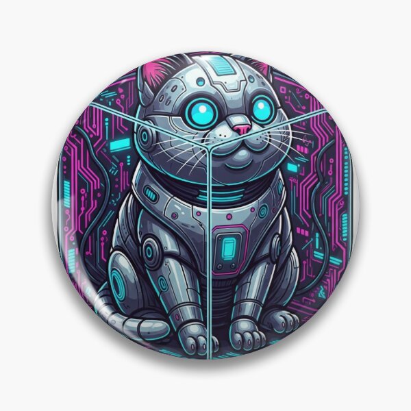 Item preview, Neon Cyberpunk Cat - Glitch Art designed and sold by Aihubz.