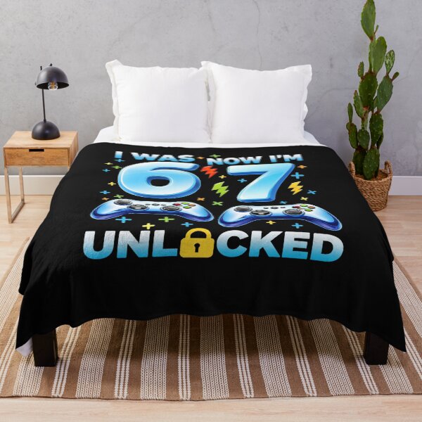 Item preview, I Was 6 Now Im 7 Unlocked Blue Gamer Controller 7th Birthday Boys Gift For Boy Kids Girl designed and sold by ArmyAbodo.