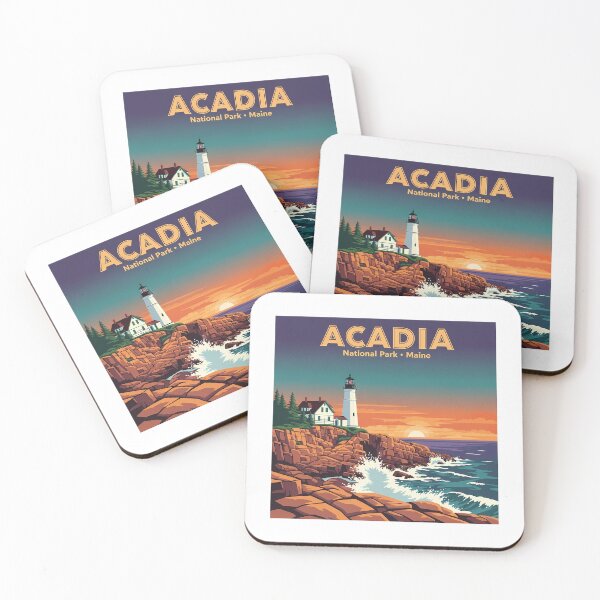 Item preview, Acadia National Park Maine - Bass Harbor Lighthouse WPA Art designed and sold by Digital Dreams Arts.