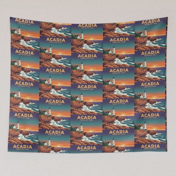 Item preview, Acadia National Park Maine - Bass Harbor Lighthouse WPA Art designed and sold by Digital Dreams Arts.