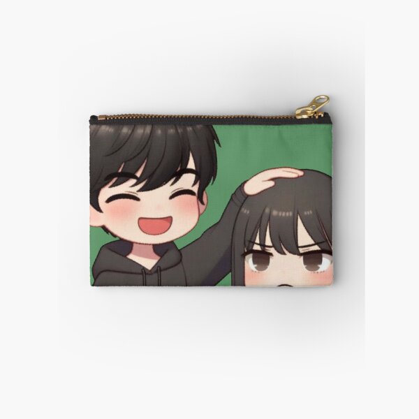 Item preview, Funny Chibi Couple - Boy Giving Head Pat to Grumpy Girl designed and sold by GunnuDesigns.