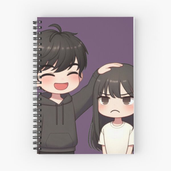 Item preview, Funny Chibi Couple - Boy Giving Head Pat to Grumpy Girl designed and sold by GunnuDesigns.