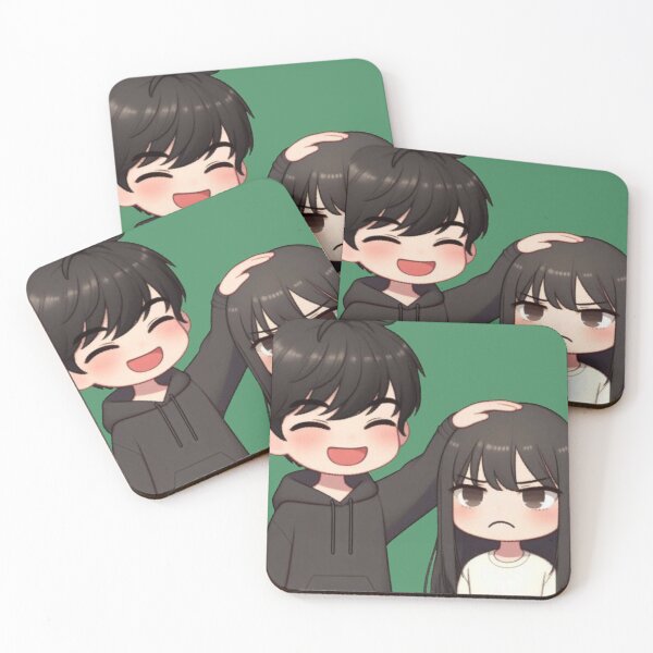 Item preview, Funny Chibi Couple - Boy Giving Head Pat to Grumpy Girl designed and sold by GunnuDesigns.