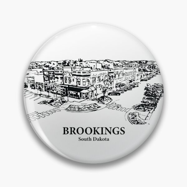 Item preview, Brookings SD - Ink Cityscape Illustration designed and sold by Lakeric Cityscapes.