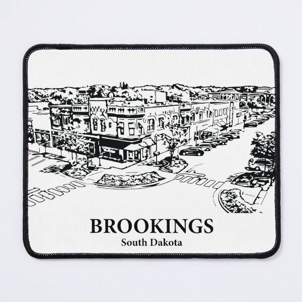 Item preview, Brookings SD - Ink Cityscape Illustration designed and sold by Lakeric Cityscapes.