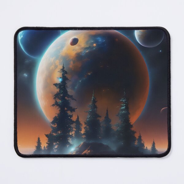 Item preview, A mysterious planet rising above alien forests. designed and sold by MissYouONLY.