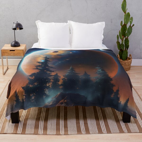 Item preview, A mysterious planet rising above alien forests. designed and sold by MissYouONLY.