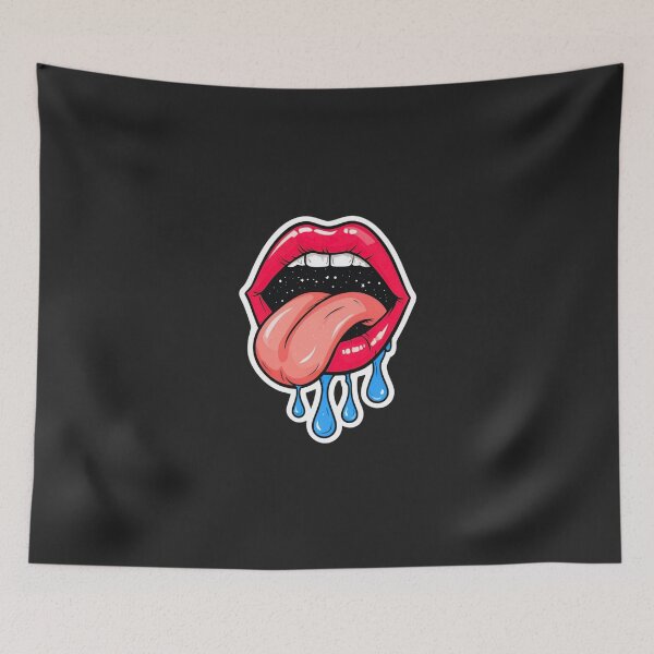 Item preview, Trippy Space Lips Galactic Tongue Aesthetic Pop Art Mascot designed and sold by Wonder Pixel Studio.