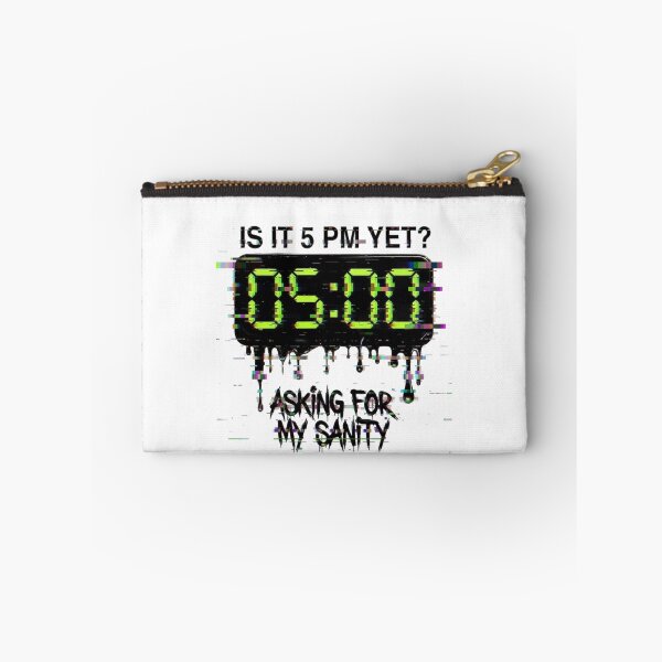 Item preview, Is It 5 PM Yet Asking For My Sanity Glitch Clock designed and sold by Dariusz.K.