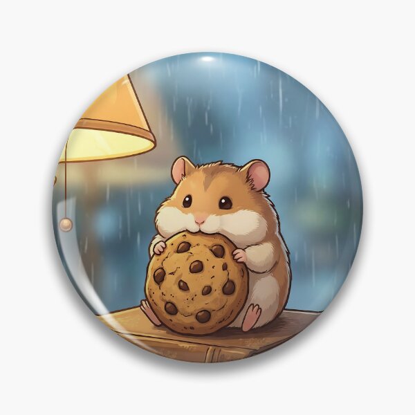 Item preview, Cute Hamster Eating Cookie On Books designed and sold by Neural Dream.