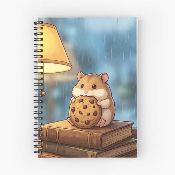 Item preview, Cute Hamster Eating Cookie On Books designed and sold by Neural Dream.