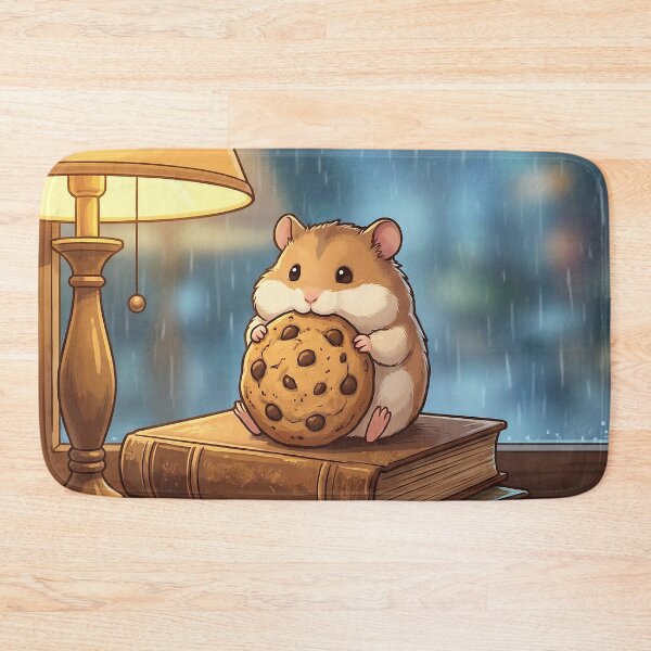 Item preview, Cute Hamster Eating Cookie On Books designed and sold by Neural Dream.