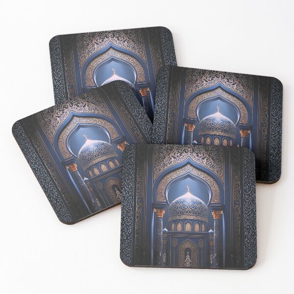 Item preview, Midnight Blue Islamic Arch with Golden Dome and Crescent designed and sold by D-Islamic.
