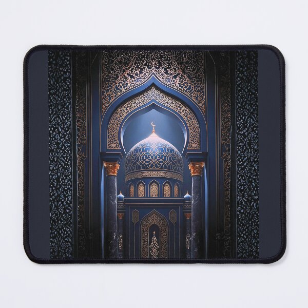 Item preview, Midnight Blue Islamic Arch with Golden Dome and Crescent designed and sold by D-Islamic.