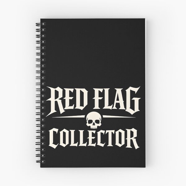 Item preview, Red Flag Collector – Dark Humor Gothic Skull Statement Shirt designed and sold by R3XFORGE.