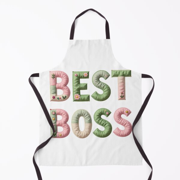 Item preview, BEST BOSS - IN PINK & GREEN FAUX LETTERING  designed and sold by AlexOBrienArt.
