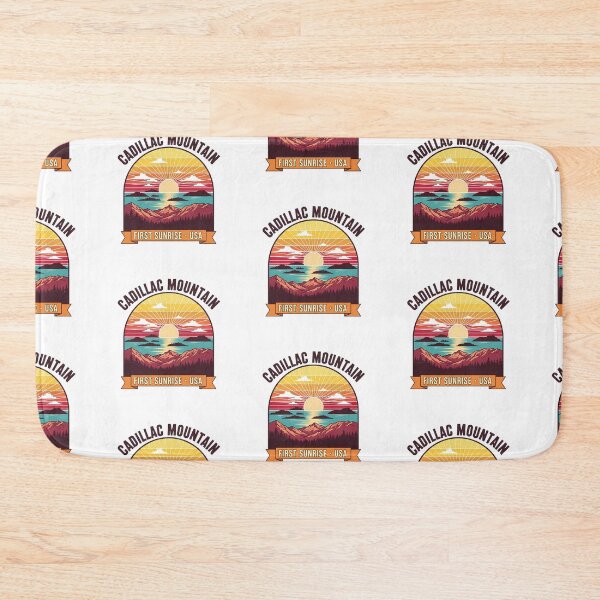 Item preview, Cadillac Mountain Acadia - First Sunrise USA Retro Badge designed and sold by Digital Dreams Arts.