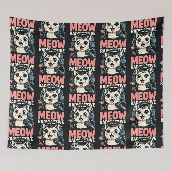 Item preview, Meow Radioactive – Funny Cool DJ Cat Music Sarcastic Style designed and sold by Taans-Creation.