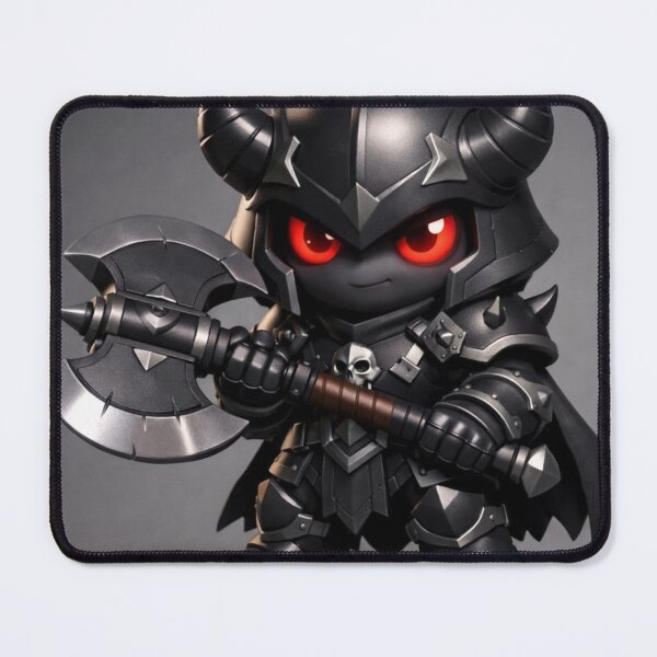 Item preview, Mini Dark Knight Chibi Chaos Warrior with Battle Axe designed and sold by Dreamy Armine Art.