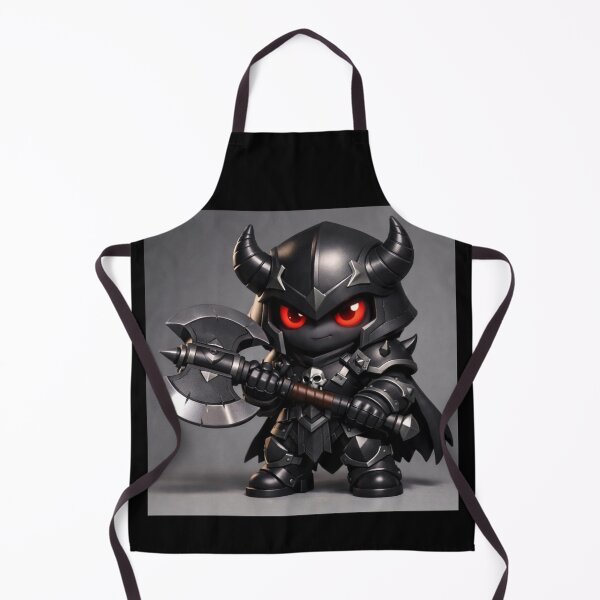 Item preview, Mini Dark Knight Chibi Chaos Warrior with Battle Axe designed and sold by Dreamy Armine Art.