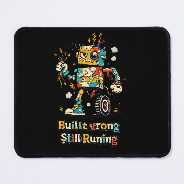 Item preview, Built Wrong Still Running – Funny Broken Robot Illustration designed and sold by LineLoo.
