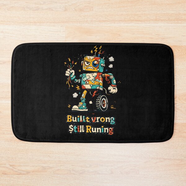 Item preview, Built Wrong Still Running – Funny Broken Robot Illustration designed and sold by LineLoo.