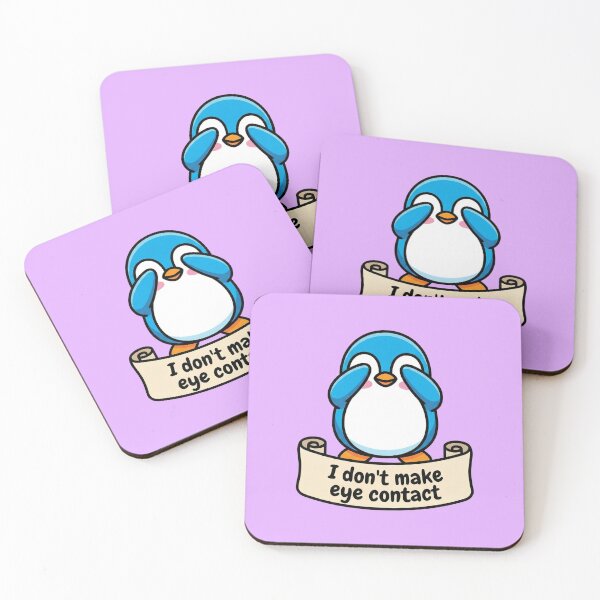 Item preview, No Eye Contact Shy Introvert Penguin designed and sold by WildCute.