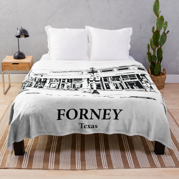 Item preview, Forney TX - Ink Cityscape Illustration designed and sold by Lakeric Cityscapes.