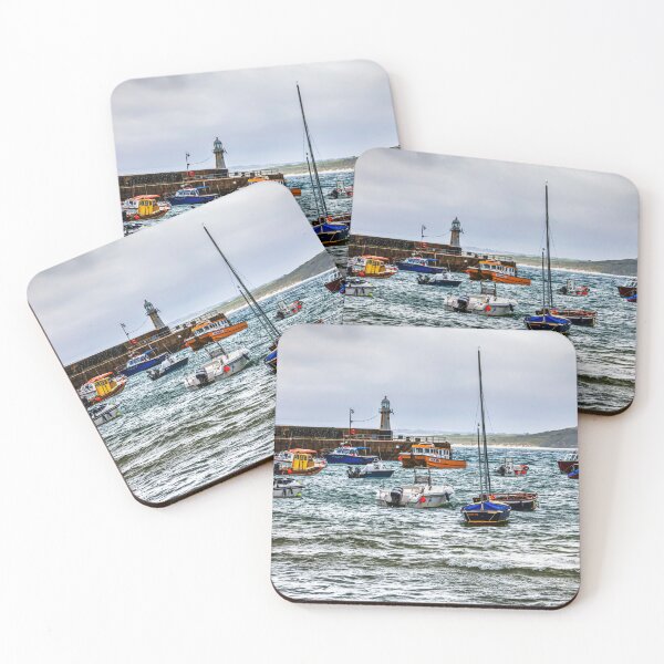 Item preview, Rough Day For Boats in St Ives Harbour, Cornwall, England designed and sold by Paul Thompson Photography.