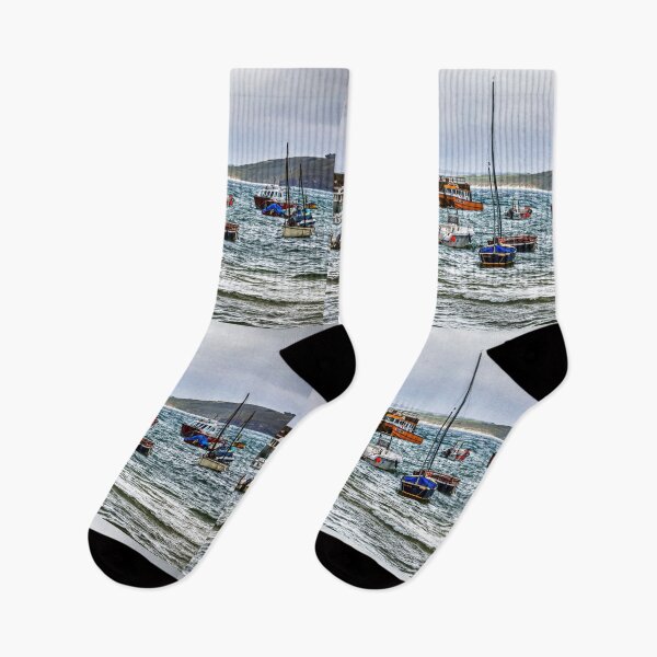 Item preview, Rough Day For Boats in St Ives Harbour, Cornwall, England designed and sold by Paul Thompson Photography.