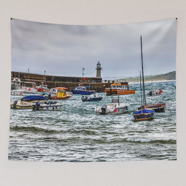 Item preview, Rough Day For Boats in St Ives Harbour, Cornwall, England designed and sold by Paul Thompson Photography.