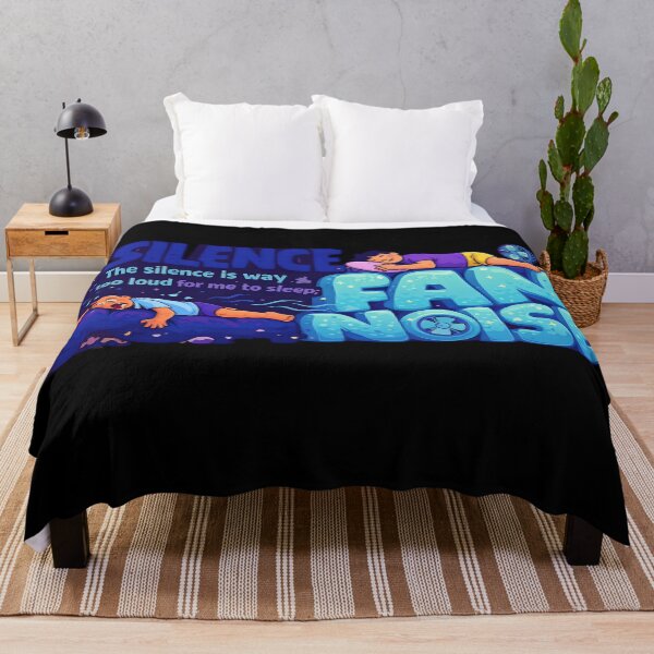 Item preview, Fan Noise Over Silence – Relatable Insomnia Typography Art designed and sold by LineLoo.