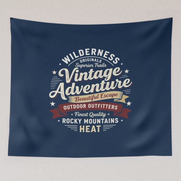 Item preview, Copy of Vintage Adventure Wilderness T-Shirt – Outdoor Outfitters Rocky Mountains Heat | Retro Hiking Gift designed and sold by Williams Anderson.
