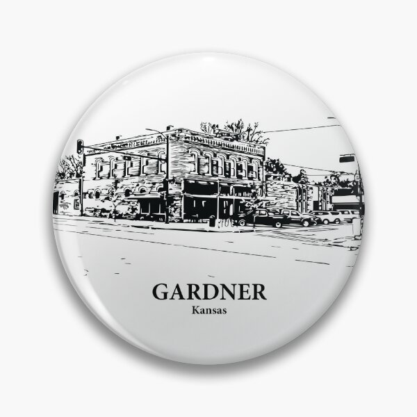 Item preview, Gardner KS - Ink Cityscape Illustration designed and sold by Lakeric.