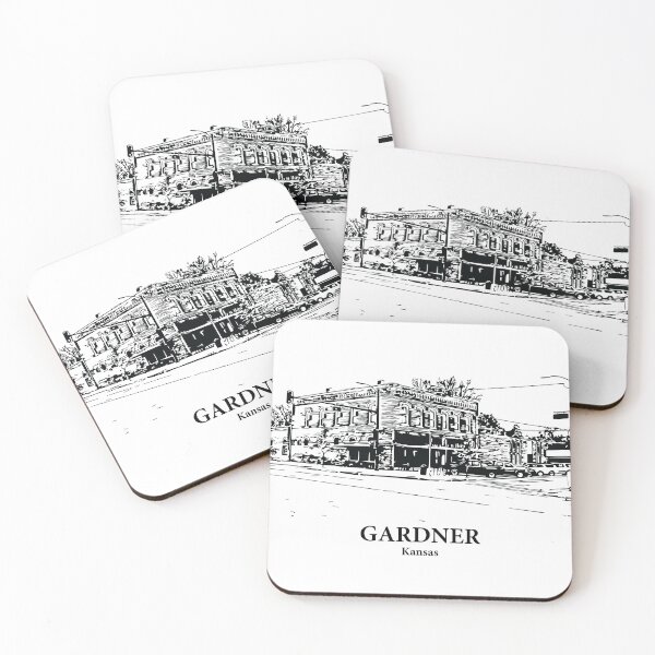 Item preview, Gardner KS - Ink Cityscape Illustration designed and sold by Lakeric Cityscapes.