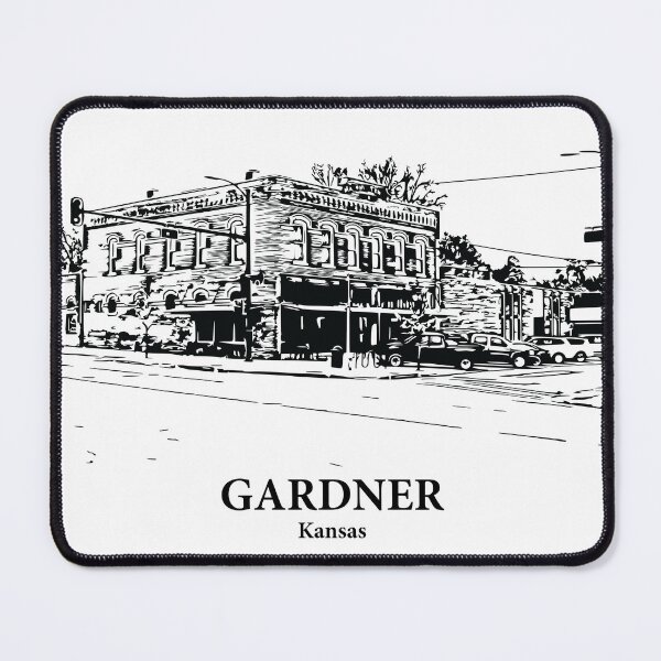 Item preview, Gardner KS - Ink Cityscape Illustration designed and sold by Lakeric Cityscapes.